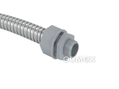 AU 175P, für Rohrschützer 17mm, Außengewinde PG11, IP54, PA6, -35°C/+80°C, grau, 